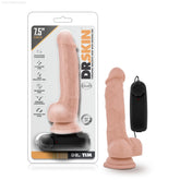 Blush Dr. Skin Dr. Tim Realistic 7.5-Inch Long Remote Control Vibrating Dildo With Suction Cup Base-French Quarter Lingerie